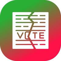 conception d'icône créative de bulletin de vote vecteur