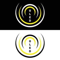 oled logo modèle, cercle logo conception vecteur