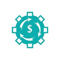 argent investir logo icône vecteur