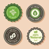 badges pour produits biologiques vecteur