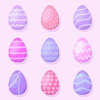 ensemble de Pâques des œufs. vecteur illustration