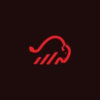 logo de taureau simple vecteur