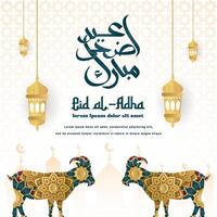 content eid Al adha Contexte avec islamique ornement décoration vecteur
