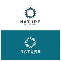 Facile fleur logo la nature logo abstrait conception vecteur