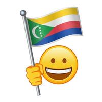 emoji avec comores drapeau grand Taille de Jaune emoji sourire vecteur