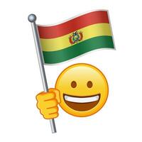 emoji avec Bolivie drapeau grand Taille de Jaune emoji sourire vecteur