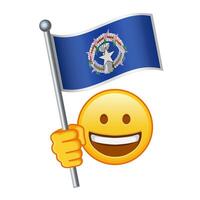 emoji avec nord Mariana îles drapeau grand Taille de Jaune emoji sourire vecteur