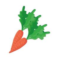 délicieuses carottes aux légumes vecteur