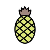 Icône d&#39;ananas de vecteur