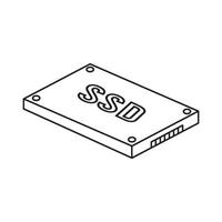 ssd icône vecteur