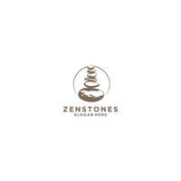ai généré Zen Roche ancien logo vecteur icône illustration