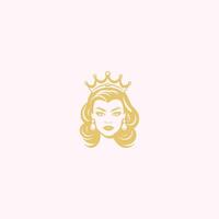 ai généré reine logo pour femmes avec Créatif couronne concept vecteur