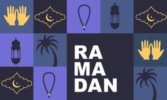 Ramadan Karim. islamique salutation carte modèle avec Ramadan pour fond d'écran conception vecteur