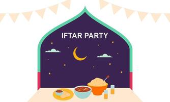 iftar fête fête concept prospectus vecteur