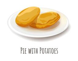 tarte avec patates, délicieux sain nutrition vecteur