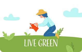 vivre vert, protéger et préserver le environnement vecteur