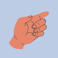 main avec montrer du doigt doigt, geste montrant signe vecteur
