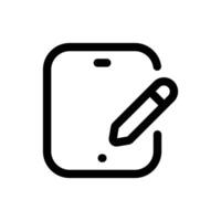tablette icône dans branché contour style isolé sur blanc Contexte. tablette silhouette symbole pour votre site Internet conception, logo, application, ui. vecteur illustration, eps10.