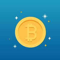 bitcoin affiche conception. pièce de monnaie empiler vecteur. vecteur