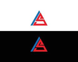 lettre comme Triangle abstrait logo conception vecteur modèle.