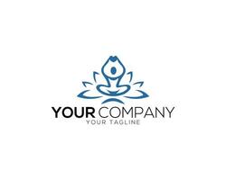 yoga lotus fleur logo conception vecteur modèle.