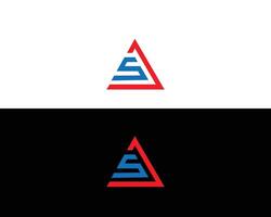 lettre comme ou sa Triangle abstrait logo conception vecteur modèle.