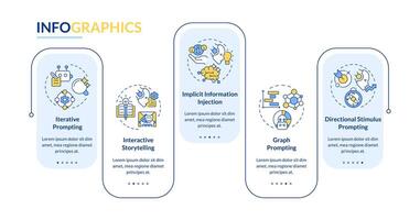 rapide ingénierie stratégies bleu rectangle infographie modèle. Les données visualisation avec 5 pas. modifiable chronologie Info graphique. flux de travail disposition avec ligne Icônes vecteur