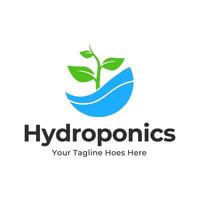 hydroponique logo vecteur illustration conception isolé sur blanc Contexte