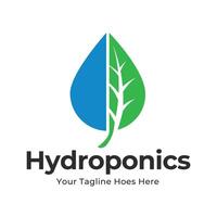 hydroponique logo vecteur illustration conception isolé sur blanc Contexte