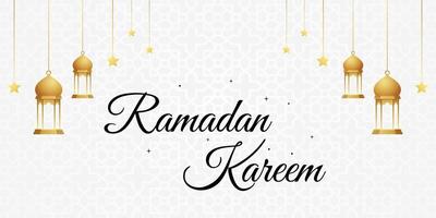 Ramadan kareem islamique Contexte avec pendaison islamique lanternes et décorations. vecteur