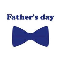 une bannière modèle pour père s journée. une bleu arc attacher avec un caractères sur une blanc Contexte. vecteur