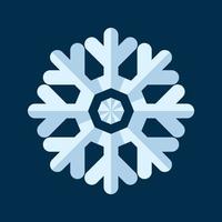 icône de flocon de neige. symbole traditionnel de noël et d'hiver pour la conception et la décoration de logo, impression, autocollant, emblème, carte de voeux et d'invitation vecteur