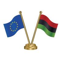 africain américain et L'Europe  table drapeaux. vecteur illustration