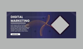 conception de bannières web de marketing numérique vecteur