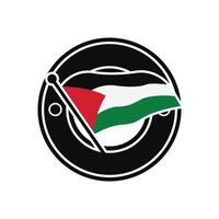 Palestine badge logo. moderne cercle logo vecteur