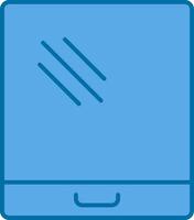 tablette rempli bleu icône vecteur