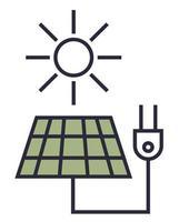panneau d'énergie solaire vecteur
