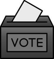 vote cabine ligne rempli pente icône vecteur