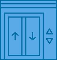 ascenseur rempli bleu icône vecteur