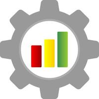 productivité plat pente icône vecteur