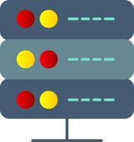 serveur plat pente icône vecteur