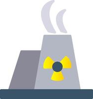 nucléaire fission plat pente icône vecteur