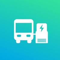 recharge de bus électrique à la gare vecteur