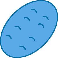 Patate rempli bleu icône vecteur