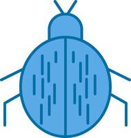 scarabée rempli bleu icône vecteur