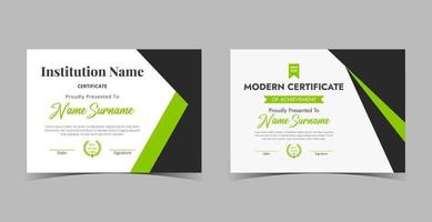 modèle de certificat de diplôme professionnel, modèle de certificat d'appréciation, certificat de réussite, modèle de diplôme de récompenses vecteur