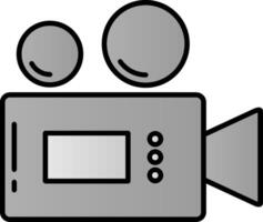 vidéo caméra ligne rempli pente icône vecteur
