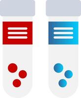 tester tube plat pente icône vecteur