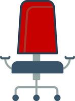 Bureau chaise plat pente icône vecteur