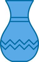 vase rempli bleu icône vecteur